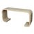 1990s Faux Travertine Scroll Console Table For Sale