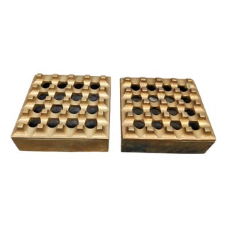 Mid-Century Swedish Brass Ultima Ashtray attributed to Holger Bäckström & Bo Ljungberg, 1960s For Sale