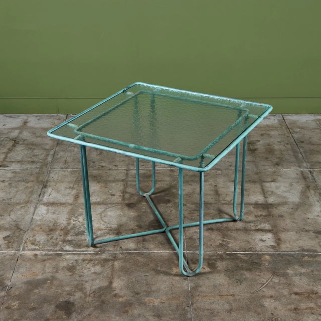 Mid 20th Century Walter Lamb Verdigris Square Bronze Patio Dining Table for Brown Jordan For Sale - Image 5 of 18