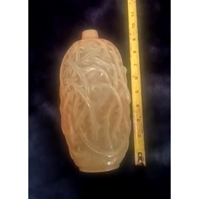 1920s Rare Antique René Lalique Amber Yellow "Ronces" Glass Vase - Circa 1921 (Model 946) For Sale - Image 5 of 8
