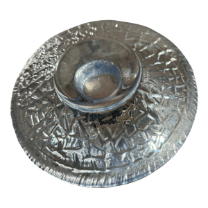 1990s Orefors Discus Votive Candleholder Designed by Lars Hellsten
