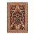 Art Nouveau 1990's Pak-Persian Black/Green Wool Rug - 6'1'' X 9'3'' For Sale