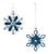 Glass Snowflake Ornaments (Set of 12) For Sale