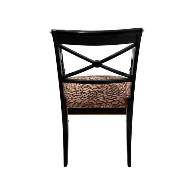 Wood Vintage Hand-Painted Desk Chair For Sale - Image 7 of 13