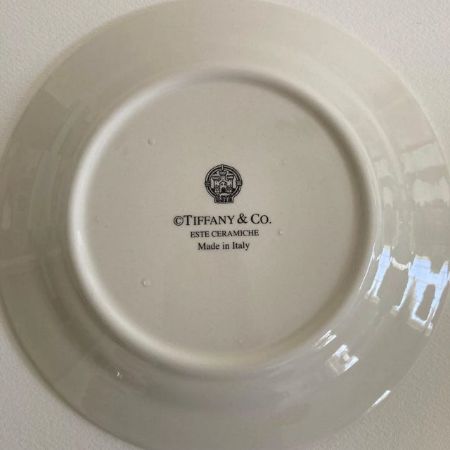 Tiffany & Co. Este Ceramiche Made in Italy Decorative Plate, Blue Yellow Floral For Sale In Greenville, SC - Image 6 of 10