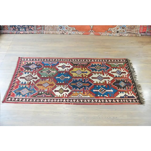 Early 20th Century Kuba Kilim Rug For Sale - Image 12 of 13