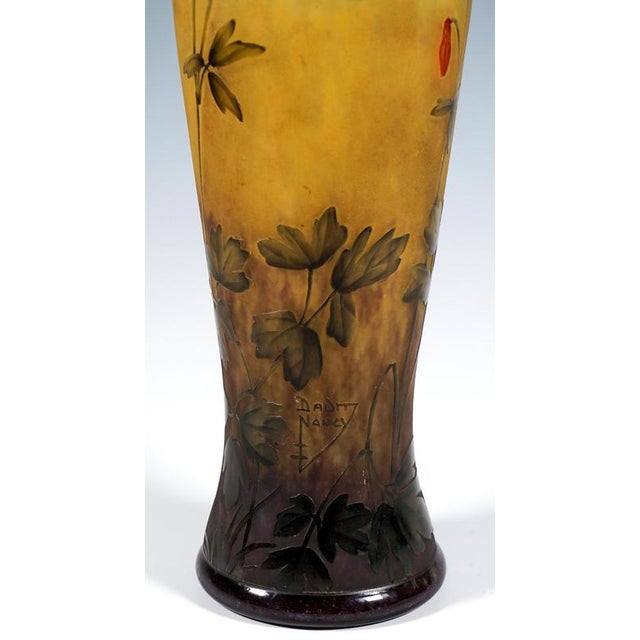 Large Art Nouveau Cameo Vase from Daum Nancy, 1910 For Sale - Image 6 of 8