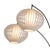 1990s Bloom 3-Light Arc Floor Lamp - Black Nickel, Black Marble Base, White Satin Shade, Dimmer For Sale In Los Angeles - Image 6 of 10