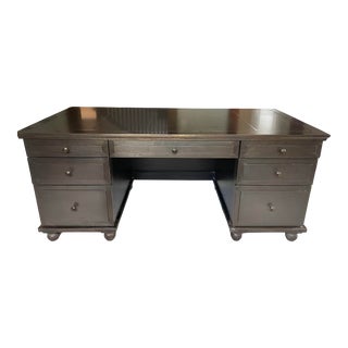 RH Restoration Hardware Annecy Metal-Wrapped Bronze Desk For Sale