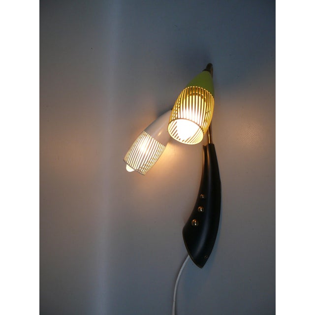 Brass, Yellow, Beige and Black Wall Lamp Set from Gebrüder Cosack, 1950s, Set of 8 For Sale - Image 16 of 18