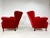 Mid-Century Modern 1940s Red Velvet Danish Lounge Chairs - Set of 2 For Sale - Image 3 of 10