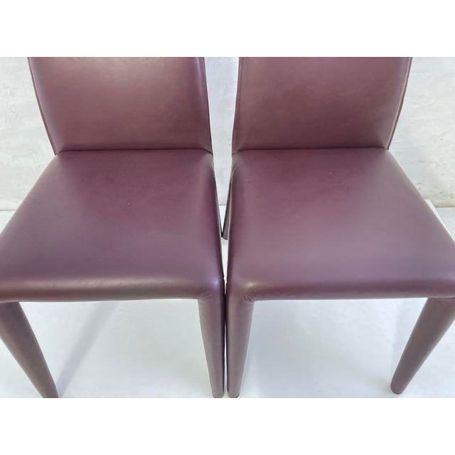 Animal Skin Vintage Leather Side Chairs by Mario Bellini for B&B Italia, 2000s, Set of 2 For Sale - Image 7 of 10