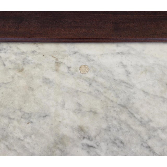 19th Century American Empire Mahogany & Marble Cabinet Side Petticoat Table For Sale - Image 18 of 18