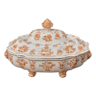 Moustiers Faience Footed Tureen and Cover, C. 1760, France For Sale