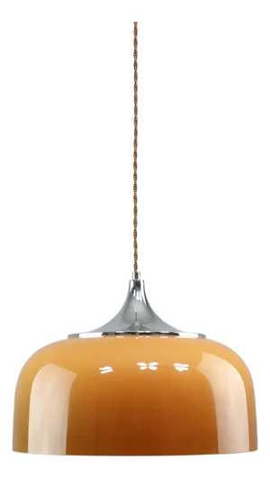 Space Age Brown Pendant Lamp from Guzzini, 1960s