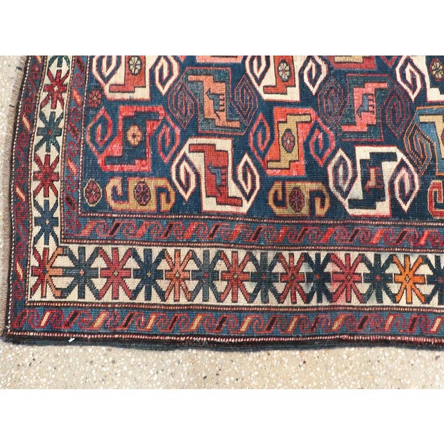 Early 20th Century Galerie Shabab Collection Early 20th Century Caucasian Kuba Throw Rug For Sale - Image 5 of 8