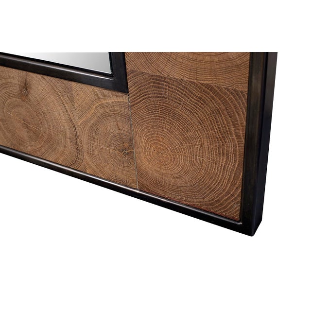 Modern Celestine Oak Mirror For Sale In Dallas - Image 6 of 7