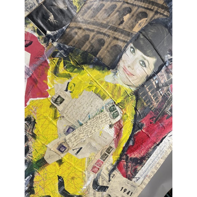 Beautiful Pop Art painting Made in Italy made with collage technique from vintage clippings. Excellent furnishing object...