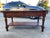Antique Arts and Crafts Oak Library Desk Writing Table Wirh Shelf Mission Style For Sale - Image 12 of 18