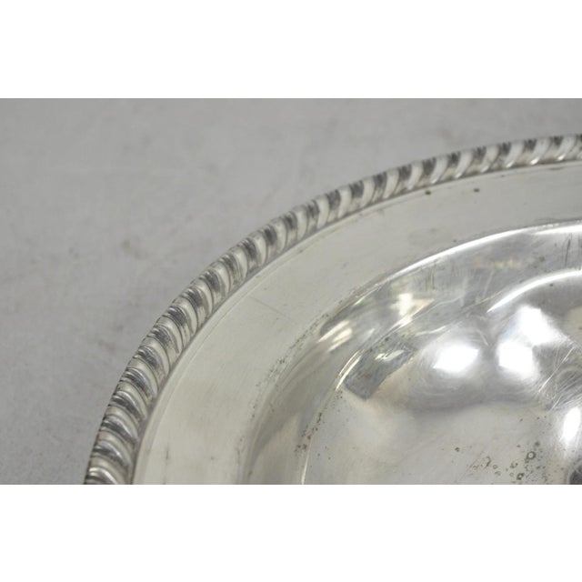 Vintage Fb Rogers Silver Plated Oval Meat Cutlery Serving Platter Tray For Sale - Image 9 of 12