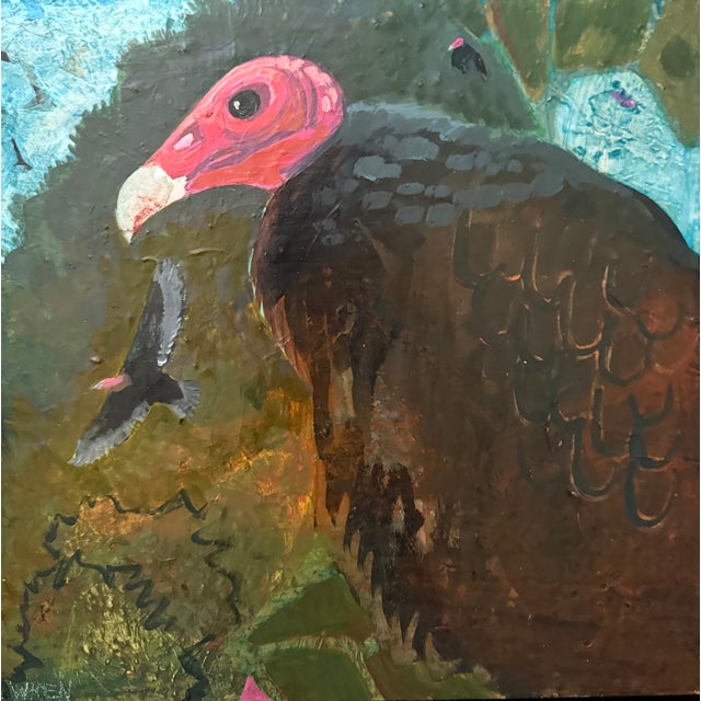 2020s “Dead Skunk” Turkey Vulture Painting by LWren Walraven For Sale - Image 5 of 15