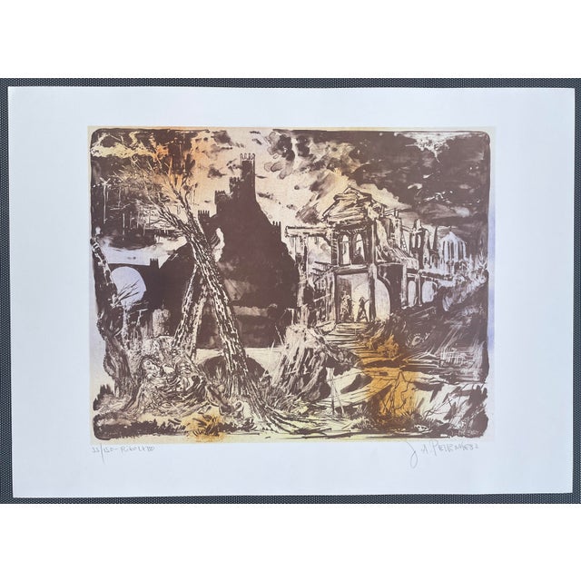 Joseph A. Pecsenke (1942 – 1989) "Rigoletto" lithograph on paper, pencil signed and numbered 55 of 150. Guiseppe Verdi...