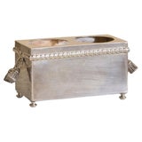 Vintage French Silver Wine Cooler with Tassel Motif For Sale