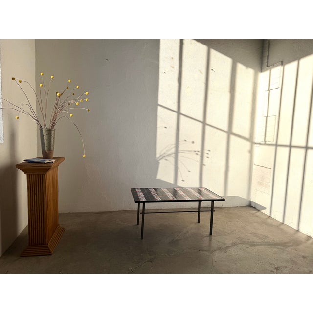 Maison lecan presents this coffee table by robert (1930-2008) and jean (1930-2015) cloutier, french ceramicists whose work...