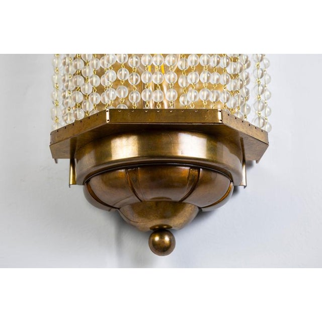 Metal Vintage Art Deco Style Crystal Sconces, 1970, Set of 4 For Sale - Image 7 of 17
