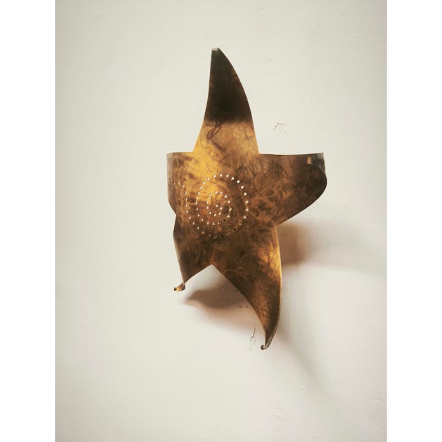 Star Wall Light in Brass, 1960s For Sale - Image 6 of 13
