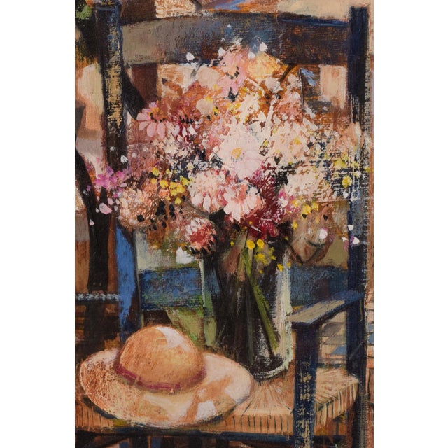 Robert Vernet-Bonfort, Surreal Garden, 20th-Century, Oil on Canvas, Framed For Sale - Image 4 of 13