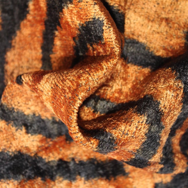 Contemporary Tiger Silk Velvet Pillow For Sale - Image 9 of 10