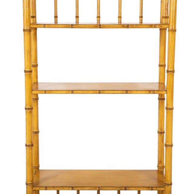 John Widdicomb Mid-Century Faux Bamboo Etagere Shelving Unit by John Widdicomb For Sale - Image 4 of 9