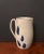 Mid-Century Modern Mid-Century Williamsburg Pottery Handmade Stoneware 7” Mug With Blue Leaf Motif For Sale - Image 3 of 7