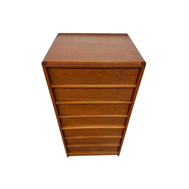 Vintage Danish Modern Teak Lingerie Chest For Sale - Image 4 of 7