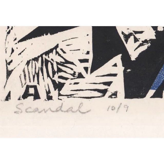 Irving Amen (1918-2011) "Scandal," pencil signed, titled and numbered 9 of 10. A twentieth century sculptor, painter,...