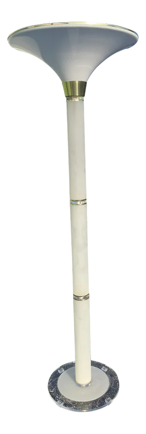 Frosted Lucite Torchiere Floor Lamp