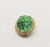 Mid-Century Modern Vintage 1965 Signed Napier Oval Carved Faux-Jade Brooch For Sale - Image 3 of 6