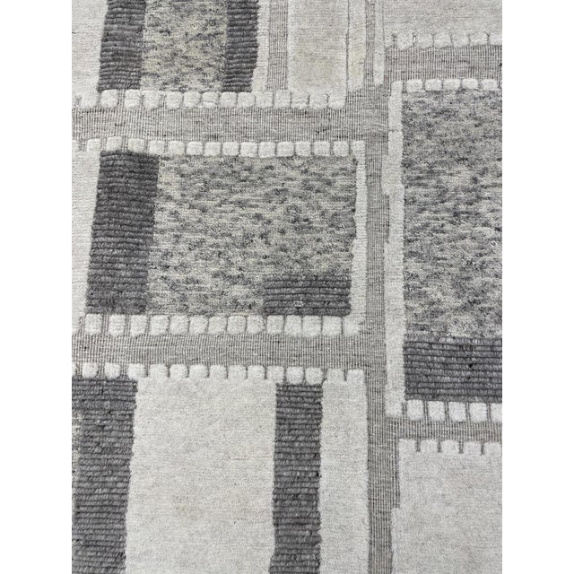Modern Hand Knotted Modern Rug. 09'01" X 11'10" For Sale - Image 3 of 4