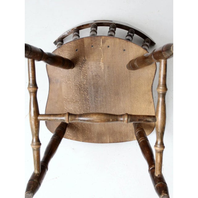 Vintage Wood Pub Style Chair For Sale - Image 12 of 13