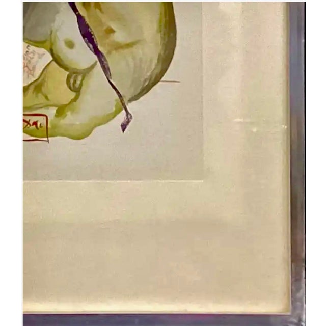 Signed Salvador Dali Surrealist Wood Cut Print For Sale In Tampa - Image 6 of 8