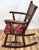 Wood Antique Dutch 19th C Carved & Marquetry Inlaid Rocking Chair + Needlepoint Pillow For Sale - Image 7 of 18