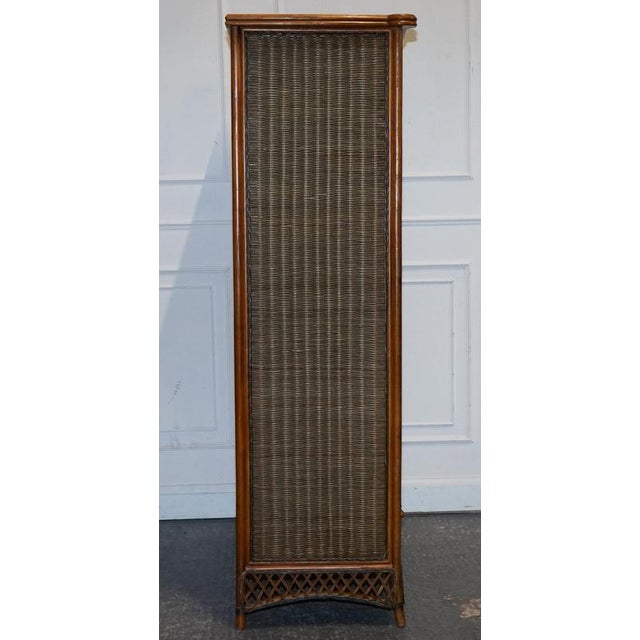 Woven Wicker Armoire with Drawer, 1970s For Sale - Image 11 of 14