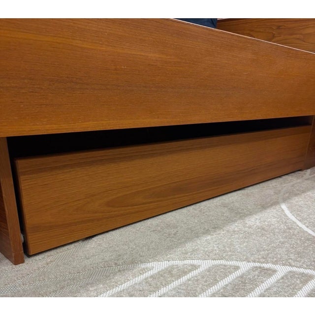 Mobican Teak Queen Bedframe W/ Nightstands For Sale - Image 4 of 14
