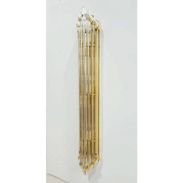 Fabio Ltd 21st Century Maestoso Murano Triedri Glass Rod Sconce by Fabio LTD For Sale - Image 4 of 10