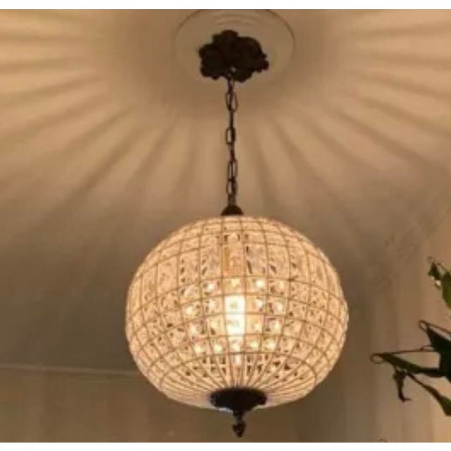 Hollywood Regency 1970s Petite Sphere Hollywood Regency Pendant For Sale - Image 3 of 7