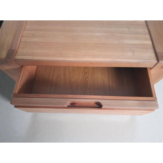 Monopoly Regain Style Elm Bedside Table, 1980s For Sale - Image 4 of 10