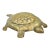 Mid 20th Century Handcrafted Italian Brass Turtle-Figurine Box Accent For Sale
