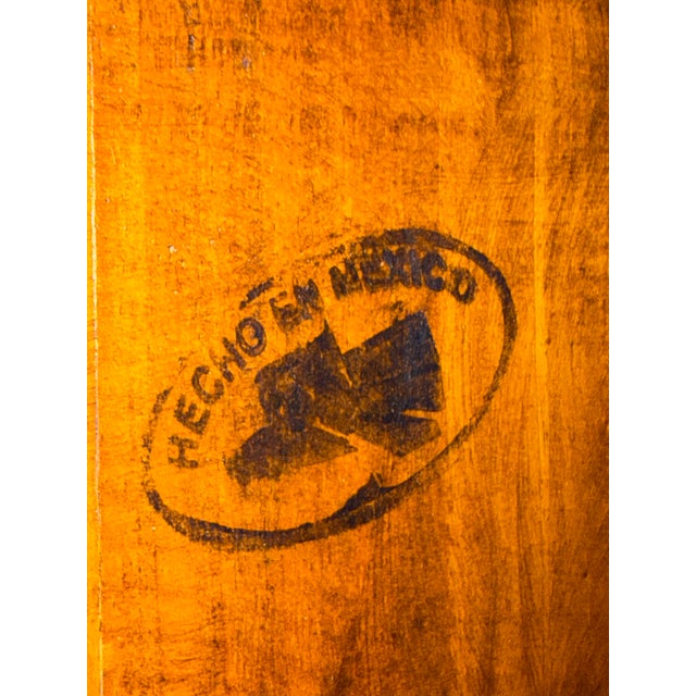 Late 20th Century Mexican Rustic Pine Armoire / Hacienda Cabinet — Hecho en Mexico For Sale - Image 10 of 10