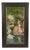 Romantic Scene with Lady and Swans on the River, Early 20th Century, Oil Painting on Canvas, Framed For Sale